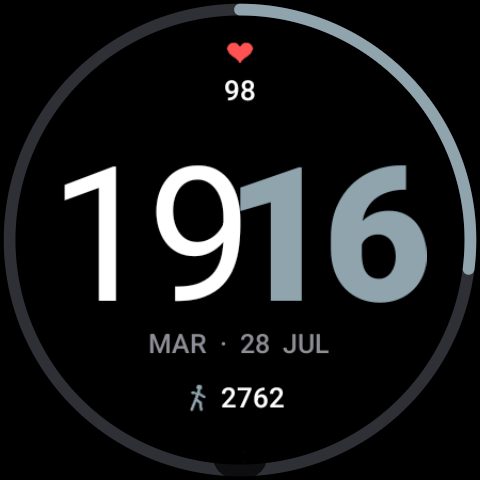 Pure Time watch face in steel
